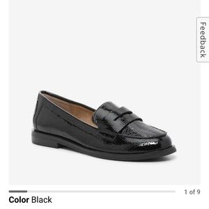 Kelly & Katie black patent leather loafers. NWB.
